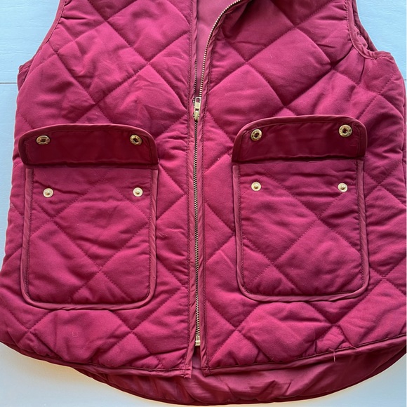 Maroon Quilted Vest - Picture 5 of 14